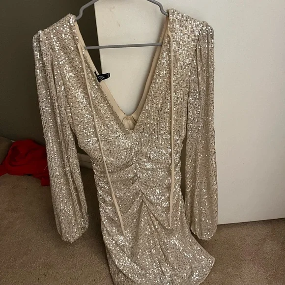 green emerald velvet dress Glitzy Babe Sequin Mini Dress